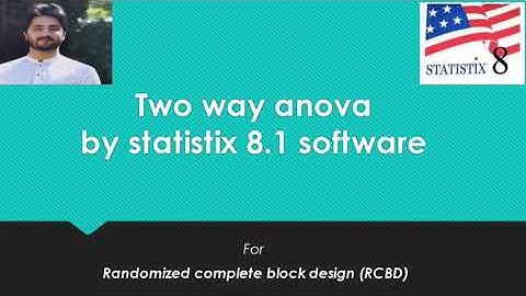 Two way anova  by statistix 8.1 software||For  Randomized complete block design (RCBD)