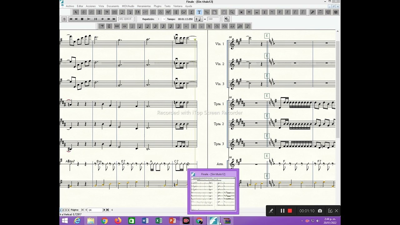El taca taca-partitura