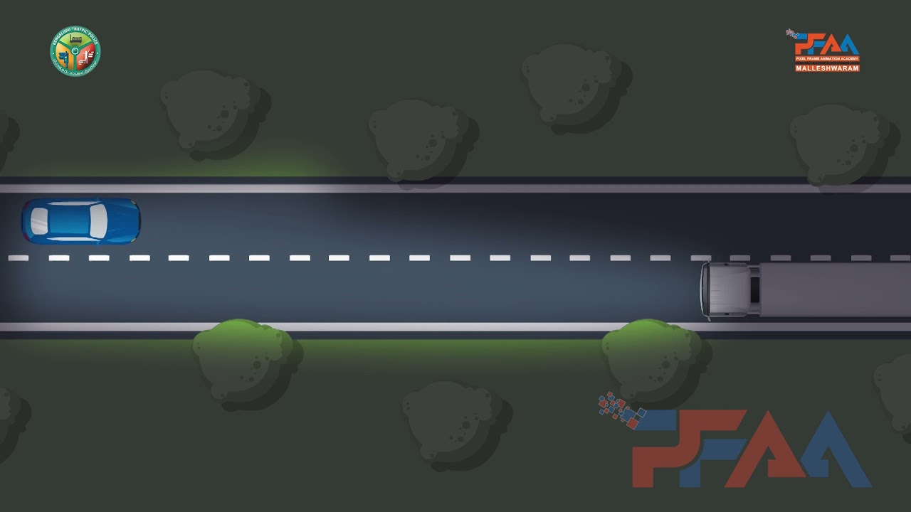 DIM AND DIP | Bengaluru Traffic Police Traffic Awareness Video| Pixel Frame Animation