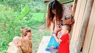 Single mother picking lychees go sell, gardening, mute girl arrivevisiting her son | Trieu Thi Nhiem