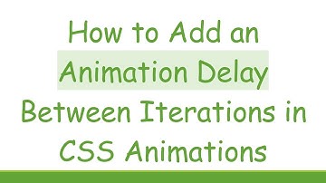 How to Add an Animation Delay Between Iterations in CSS Animations
