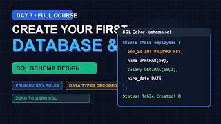 Create Your First Database & Table in SQL | SQL Course: Day 3 📊