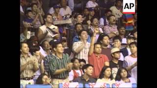 PHILIPPINES: US BASKETBALL STAR MAGIC JOHNSON HELPS AIDS CAMPAIGN
