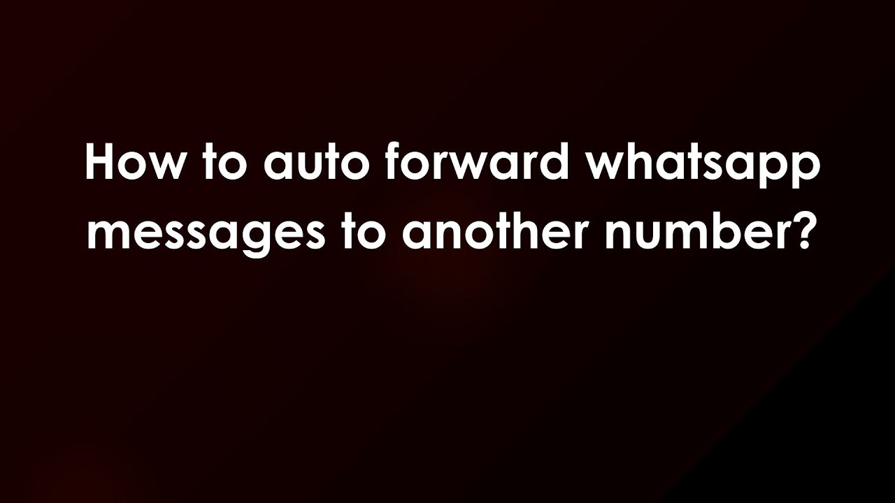 how-to-auto-forward-whatsapp-messages-to-another-number-youtube