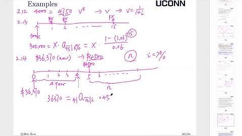 [MATH 2620 Financial Mathematics] Lecture 18: Equation of values