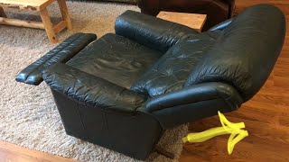 REMOVING the “back of a recliner” (lazy boy) easier to move…