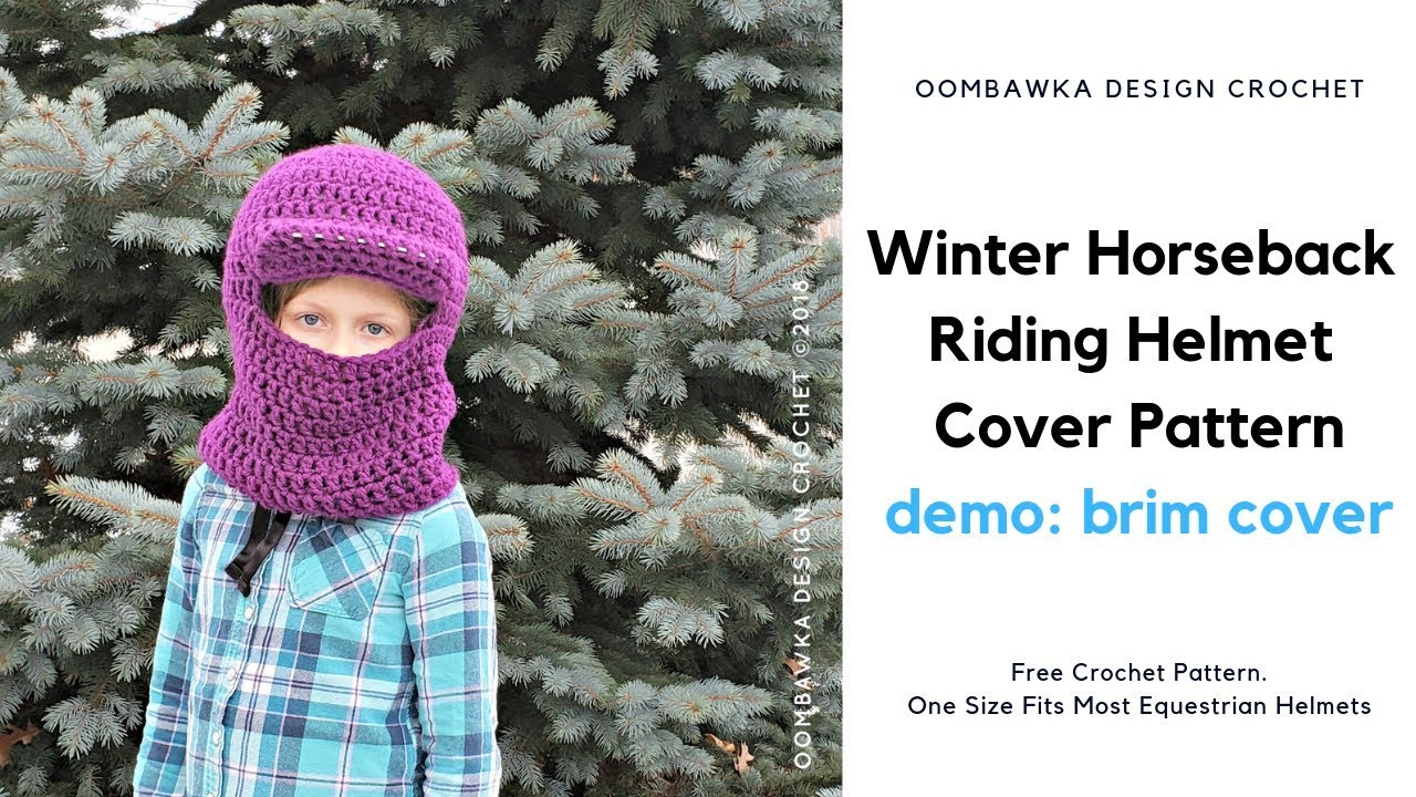 Equestrian Helmet Cover / Horseback Riding Helmet Cover. Brim Demo