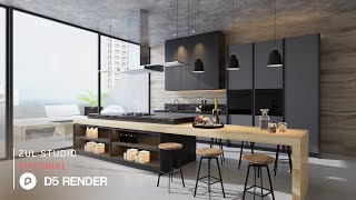 D5 Render realistic interior rendering tutorial | Pantry 146