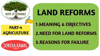 Land Reforms | Need for Land Reforms | Reasons for Failure of Land Reforms | BA/Bcom 3rd Yr EDP | DU