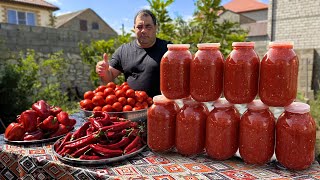 Аджика без варки. Заготовка на зиму!! Секретный Рецепт...