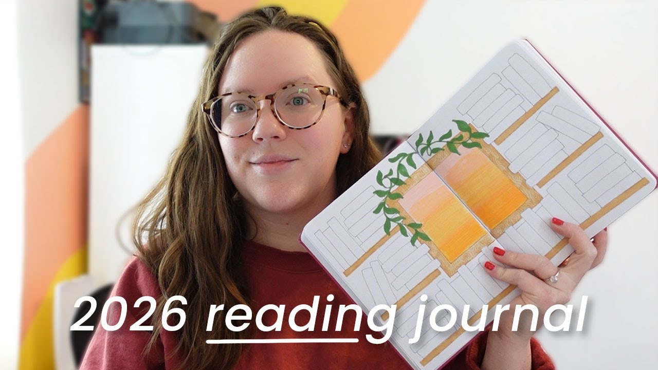 setting up my 2026 reading journal & flip through ✨📔