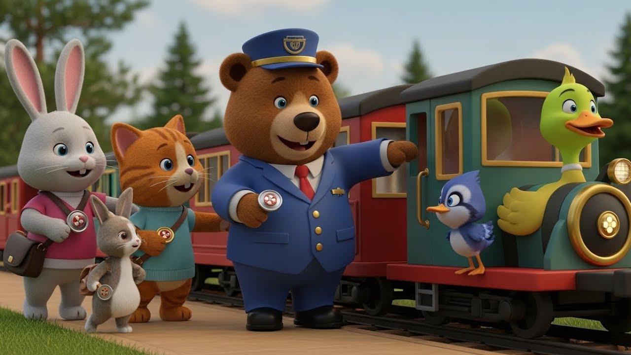 ✨🚂 The Magical Choo-Choo Train Adventure | 3D Cartoon Kids Poem 🌈✨