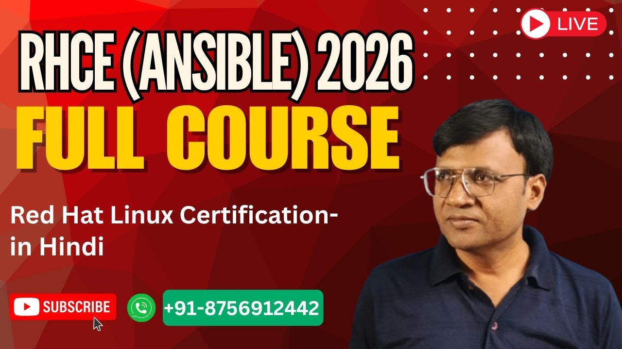 RHCE (Ansible) Full Course 2026 | Red Hat Linux Certification ...