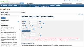 Lexicomp Online Calculations screenshot 4