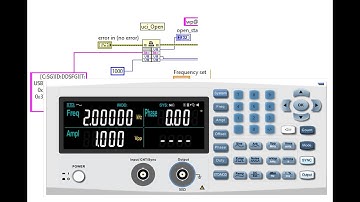 Multicomp Pro MP750065 Function Generator - LabVIEW driver, first test