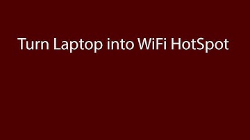 How to Turn your Windows Laptop into a WiFi Hotspot
