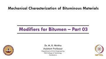 Modifiers for Bitumen – Part 03