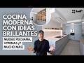 Cocina Moderna en L con VITRINAS Cocinas CJR