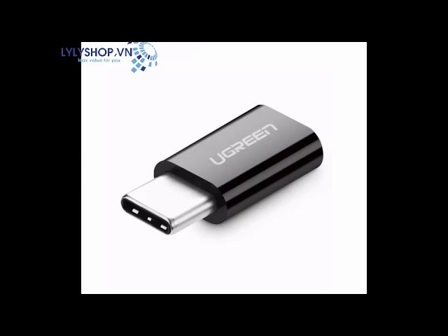 Đầu chuyển OTG USB Type C sang Micro USB Ugreen - (Đen)