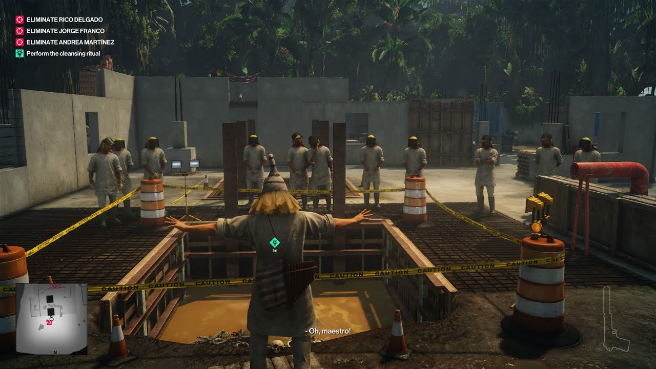 Hitman-2: Three Headed Serpent(4K) Epic Kill of Andrea Martinez by Cement " Hallowed Ground" .