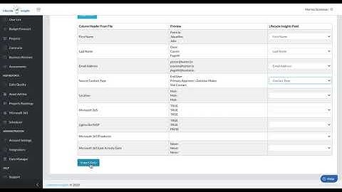 User list import via CSV into Lifecycle Insights