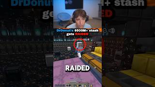 Donut's $500M+ stash gets RAIDED 😳 | #minecraft #funny #drdonut #donutsmp #fail