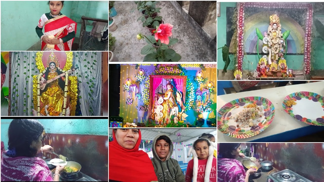 সকালে ছেলে মেয়ের স্কুলে যেতে পারিনি তাই সন্ধ্যা বেলায় ওদের নিয়ে ঠাকুর দেখতে বেরিয়ে পড়লাম॥🙏