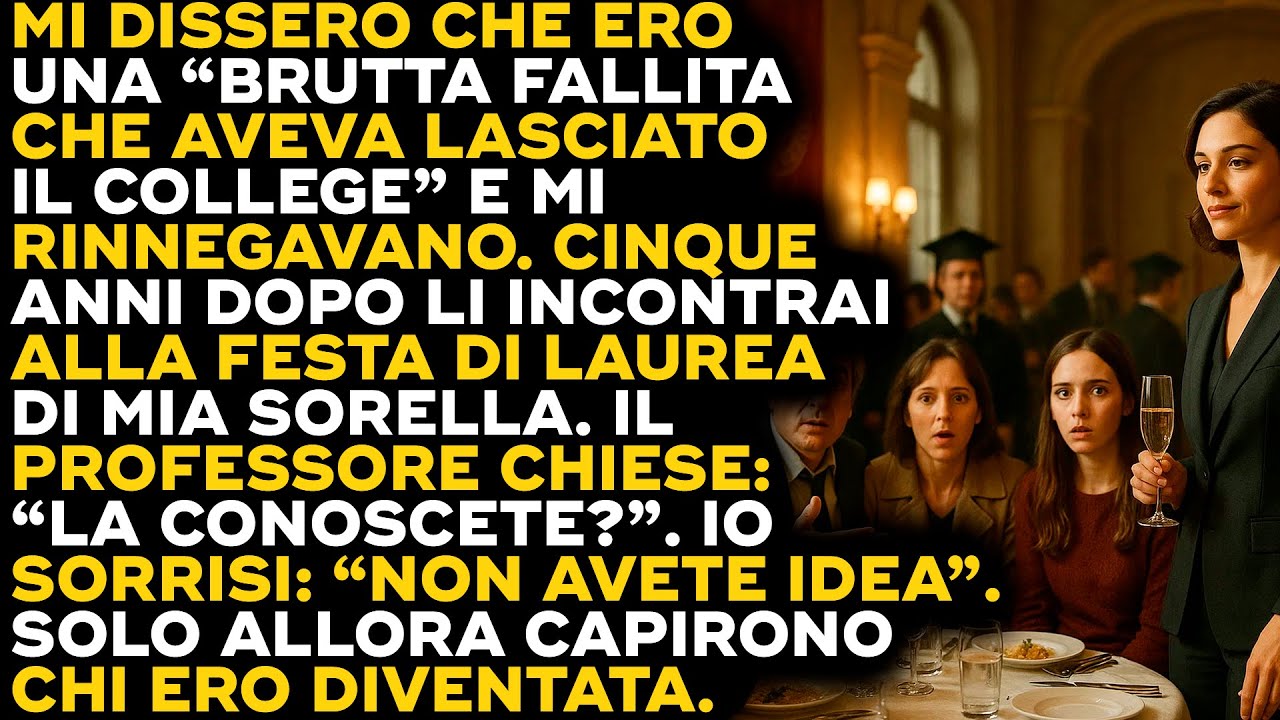 Mi Chiamarono Fallita E Mi Rinnegavano, Ma Alla Laurea Di Mia Sorella Capirono Tutto...