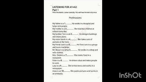 A1-A2 Listening: Common Professions in English. " Improve your listening skills with us!"