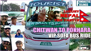 Chitwan to Pokhara VIP Deluxe Sofa Bus Ride - Luxury Nepal Trip Part 19 screenshot 3