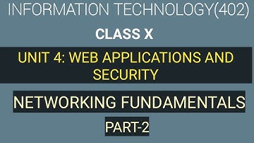 Networking fundamentals | Part-2 | Unit-4 Web Applications and Security | IT 402 | Class X