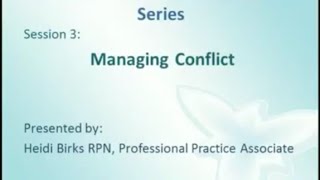 RPNAO De-escalation Strategies - Managing Conflict