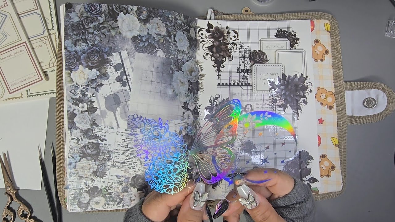 [ASMR] 블랙 테마로 다꾸 하기🖤 ㅣ journaling ㅣ journal ㅣ 감성다꾸 #journaling #journal #asmr 