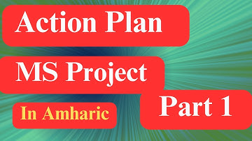 Action Plan MS project part 1 In Amharic