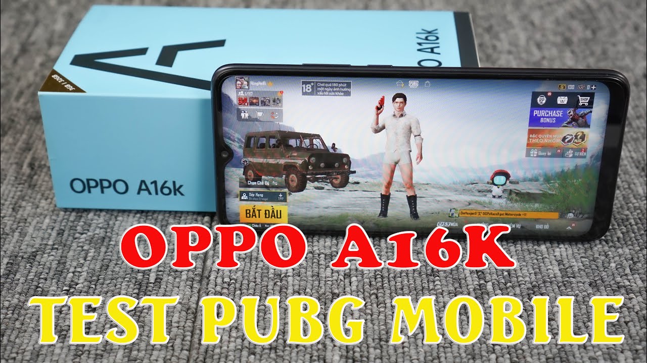 OPPO A16K Helio MTK G35 Test Game PUBG Mobile!