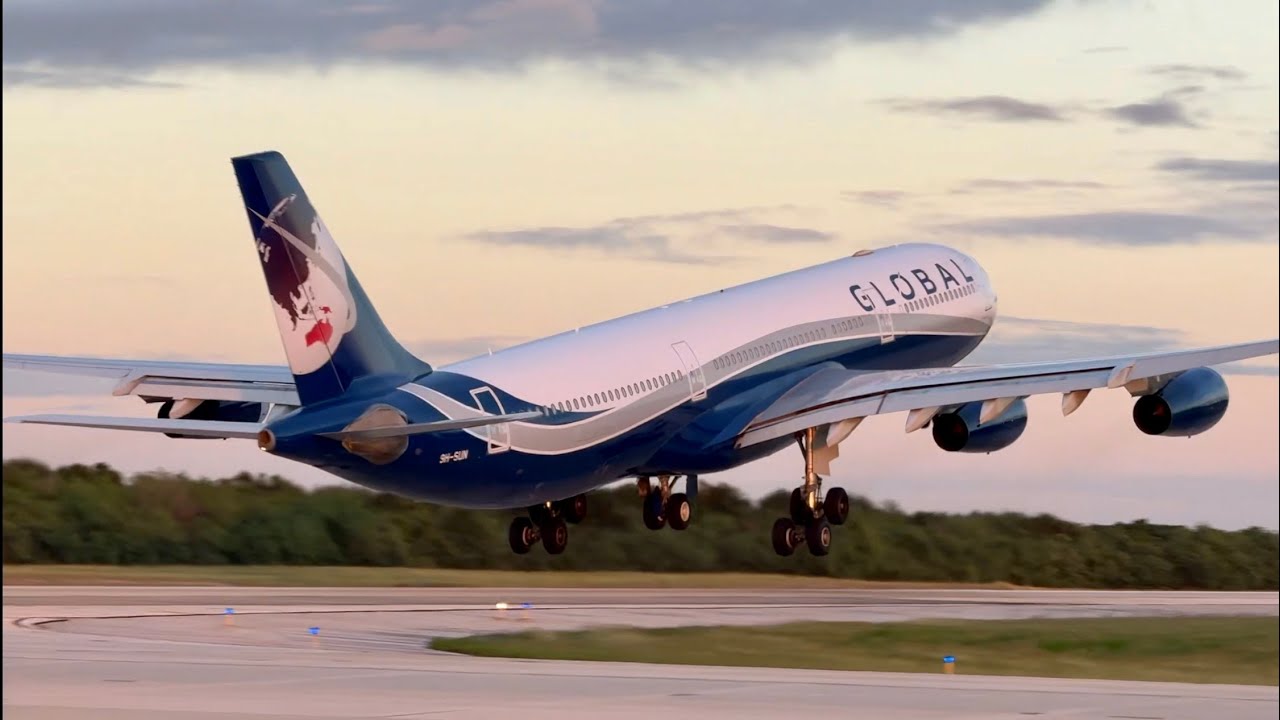 AIRBUS A340-312 SALIENDO DEL AEROPUERTO INTERNACIONAL DE LA ROMANA (AUDIO ATC) 