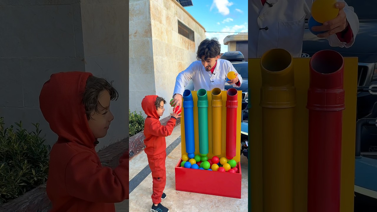 الكرة الملونة مقابل دخول السيارة 😱 وصدمة !!