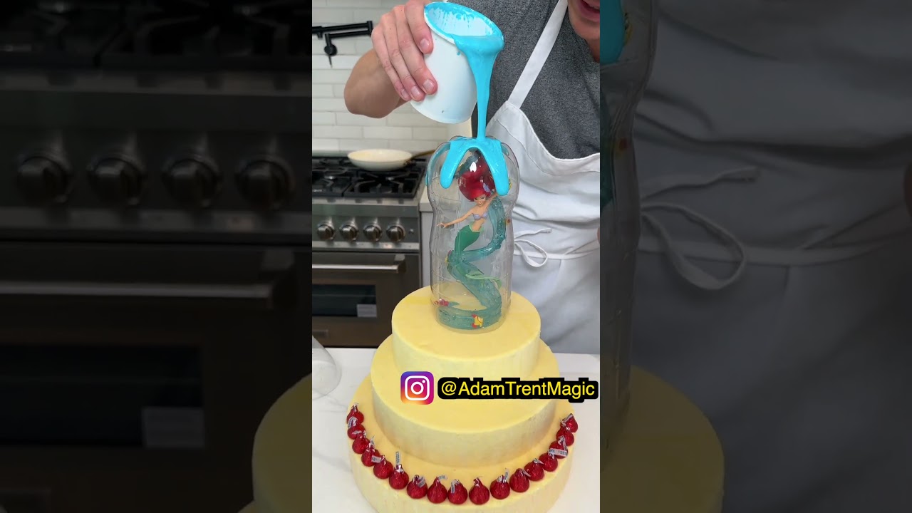 little mermaid cake is so easy to make pt 1