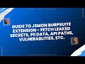 Guide to Jsmon Burpsuite Extension - Fetch Leaked Secrets, PII Data, API Paths, Vulnerablities, etc.