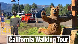 Walking Tour Mammoth Lakes California - 4K California Walk  - Virtual Travel Walking Treadmill Walk