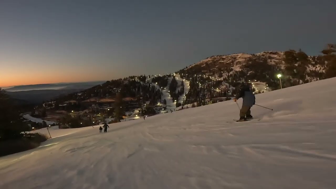 Catching the first sunset of the year at Bogus Basin