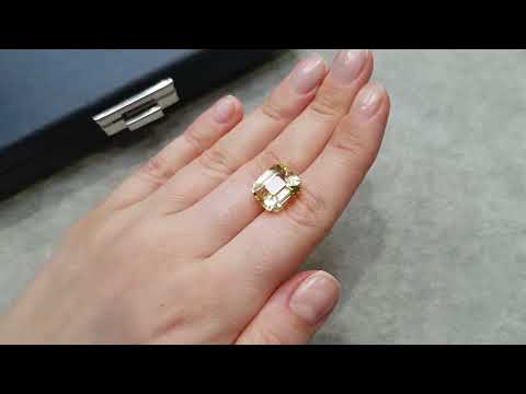 Large unheated golden yellow octagon cut sapphire 15.06 carats, Sri Lanka Video  № 3