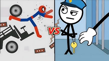 Ragdoll stick man (save & rescue the doge)🆚 thief Puzzle | run now stickman Gameplay Part 03