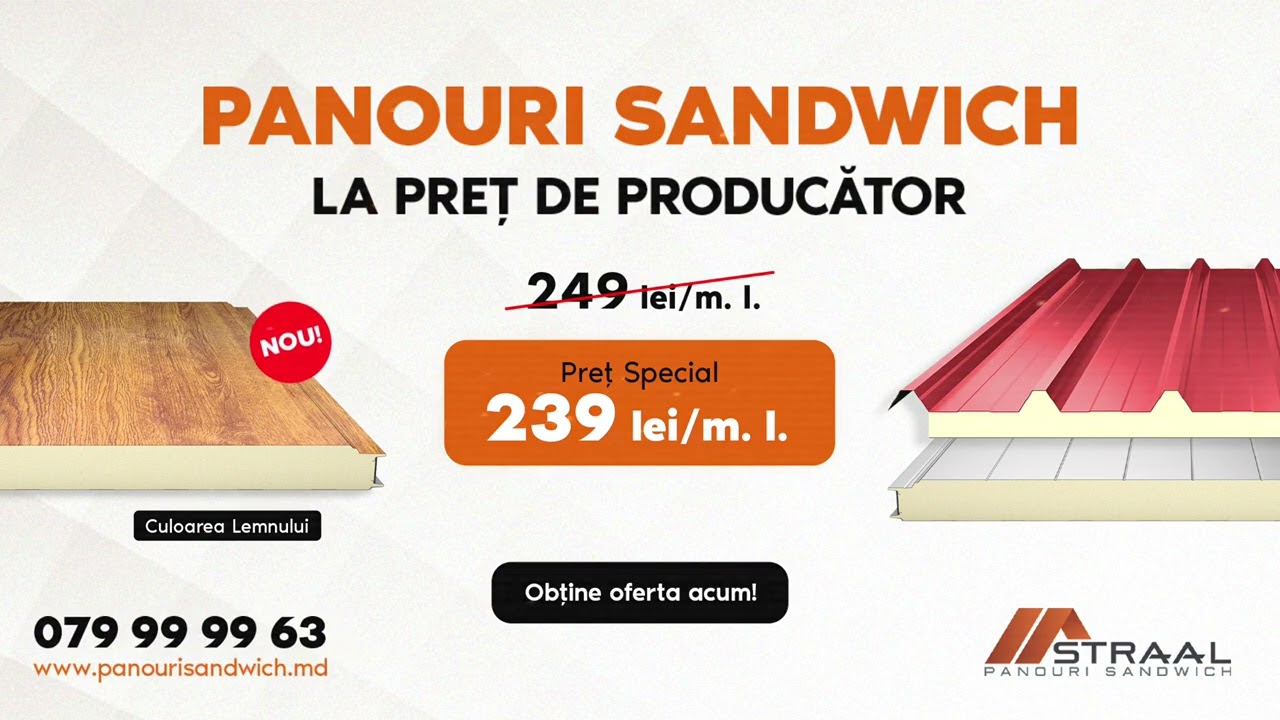 Panouri Sandwich la Preț de Producător! Construiește cu încredere și economisește cu STRAAL