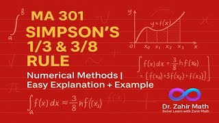 MA 301–Simpson’s 1/3 & 3/8 Rule | Numerical Integration | Module 3