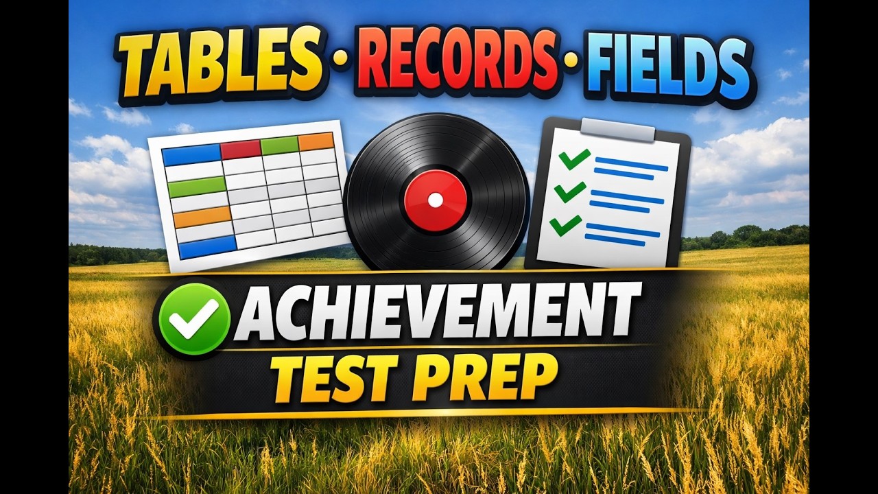 Database Tables, Records & Fields | Computing Year 6 Achievement Test Guide