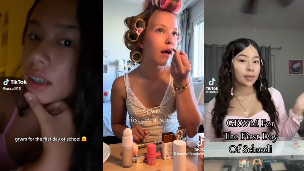 Grwm first day of school 🏫- TikTok compilation