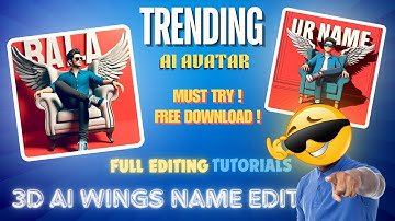 How To Edit 3D Ai Wings Name Image | Trending Ai Avatar Editing | Full Tutorials