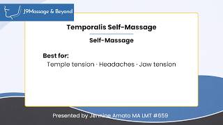 Temporalis Self-Massage for Temple Tension Headaches