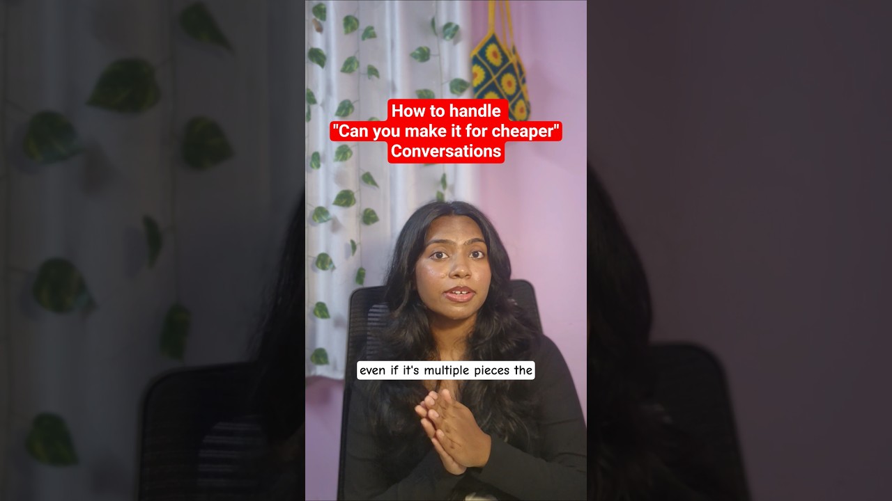 Responses for customers asking discounts on handmade✨ 